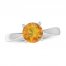 Citrine Solitaire Ring Sterling Silver