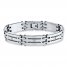 Men's Bracelet 1/20 ct tw Diamonds Stainless Steel