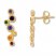 Lab-Created Gemstone Rainbow Earrings 10K Yellow Gold