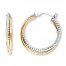 Hoop Earrings 10K Two-Tone Gold