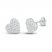 Diamond Heart Earrings 1/4 ct tw Round-cut 10K White Gold