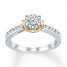 Diamond Engagement Ring 1/2 ct tw Round-cut 10K Two-Tone Gold