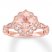 Neil Lane Morganite Engagement Ring 1/2 ct tw Diamonds 14K Gold