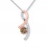 Brown Diamond Necklace 1/4 ct tw Sterling Silver