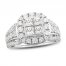 Multi-Diamond Engagement Ring 2 ct tw Princess/Round-Cut 14K White Gold