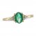 Emerald & 1/10 ct tw Diamond Ring 10K Yellow Gold