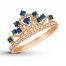 Le Vian Sapphire Tiara Ring 1/6 ct tw Diamonds 14K Gold