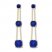 Lab-Created Sapphire Drop Earrings 10K Yellow Gold