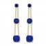 Lab-Created Sapphire Drop Earrings 10K Yellow Gold