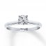 Certified Diamond Round-cut Ring 1/2 carat 14K White Gold
