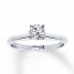Certified Diamond Round-cut Ring 1/2 carat 14K White Gold