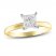 Diamond Solitaire Engagement Ring 1-1/2 ct tw Princess-Cut 10K Yellow Gold