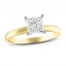 Diamond Solitaire Engagement Ring 1-1/2 ct tw Princess-Cut 10K Yellow Gold