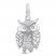 Owl Charm Sterling Silver