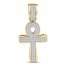 Men's Diamond Cross Pendant 1 ct tw 10K Yellow Gold