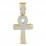 Men's Diamond Cross Pendant 1 ct tw 10K Yellow Gold