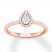 Diamond Engagement Ring 1/3 ct tw Pear/Round 10K Rose Gold