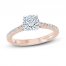 Monique Lhuillier Bliss Diamond Engagement Ring 1-1/3 ct tw Round-cut 18K Rose Gold