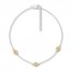 Diamond Circle Anklet Sterling Silver/10K Yellow Gold