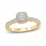 Monique Lhuillier Bliss Diamond Engagement Ring 7/8 ct tw Round-cut 18K Yellow Gold