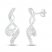 White Lab-Created Sapphire & Diamond Earrings 1/20 ct tw 10K White Gold