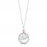 Hallmark Diamonds Necklace 1/8 ct tw Sterling Silver/10K Gold