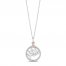 Hallmark Diamonds Necklace 1/8 ct tw Sterling Silver/10K Gold