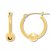 Bead Hoop Earrings 10K Yellow Gold