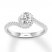 Diamond Engagement Ring 3/4 ct tw Round-cut 14K White Gold