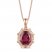 Le Vian Garnet Necklace 1/8 ct tw 14K Strawberry Gold 18"