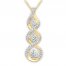 Previously Owned Diamond Necklace 1/5 ct tw Round-cut 10K Yellow Gold