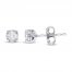 Radiant Reflections 1/2 ct tw Diamonds Round-cut 10K White Gold Solitaire Earrings