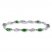 Lab-Created Emeralds Diamond Accents Sterling Silver Bracelet