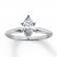 Diamond Solitaire Ring 1 carat Marquise 14K White Gold