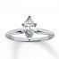 Diamond Solitaire Ring 1 carat Marquise 14K White Gold