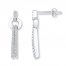 Diamond Dangle Earrings 5/8 ct tw Round-cut 10K White Gold