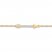 Arrow Anklet Lab-Created White Sapphires 10K Yellow Gold