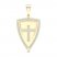 Men's Diamond Cross Shield Pendant 1/4 ct tw Round-cut 10K Yellow Gold