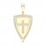 Men's Diamond Cross Shield Pendant 1/4 ct tw Round-cut 10K Yellow Gold