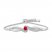 Lab-Created Ruby & White Lab-Created Sapphire Bolo Bracelet Sterling Silver