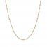 Beaded Chain Necklace 10K Yellow Gold 17" Adjustable