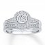 Diamond Bridal Set 3/4 ct tw Round-cut 14K White Gold