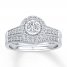 Diamond Bridal Set 3/4 ct tw Round-cut 14K White Gold