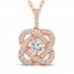 Center of Me Diamond Necklace 1 ct tw 14K Rose Gold 18"