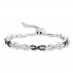 Infinity Bolo Bracelet 1/2 ct tw Diamonds Sterling Silver