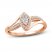 Diamond Ring 1/4 ct tw Marquise/Round 10K Rose Gold