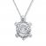Unstoppable Love 1/15 ct tw Necklace Sterling Silver Turtle