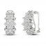 Lab-Created Diamonds by KAY Hoop Earrings 2 ct tw 14K White Gold