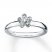 Stackable Flower Ring Diamond Accents Sterling Silver
