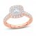 Diamond Engagement Ring 1 ct tw Princess/Round 14K Rose Gold